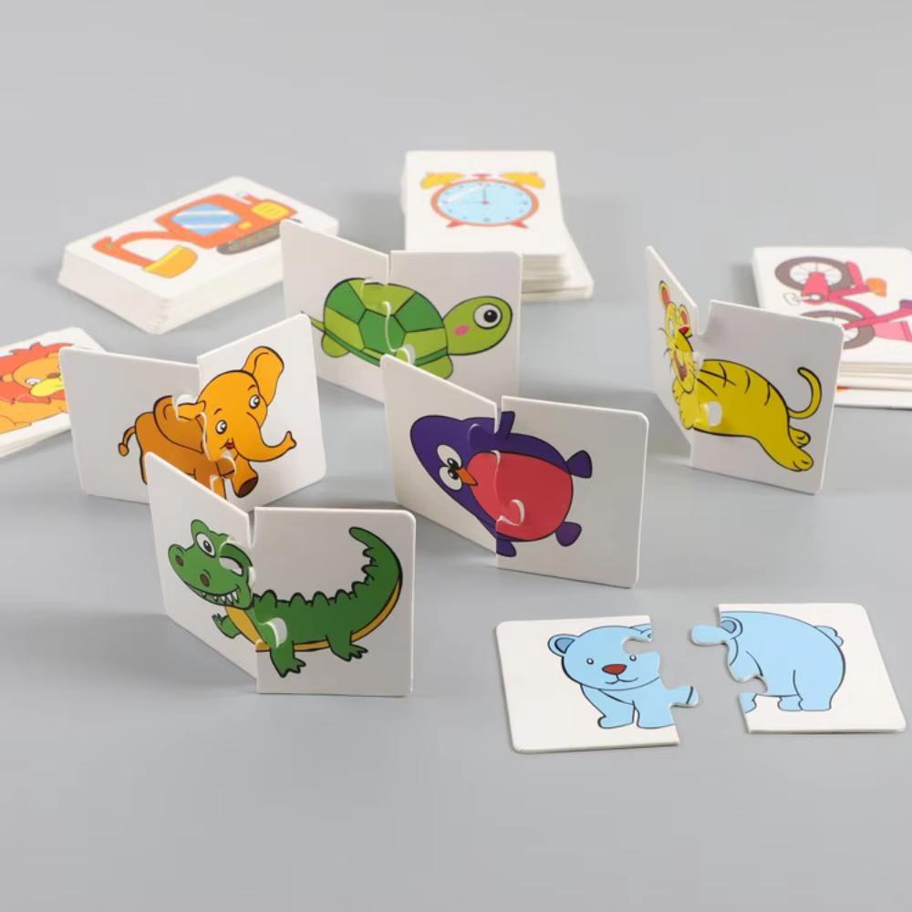 Animal Cards Matching Game Kids Puzzles Cartoon Pattern Cognitive Toys Fruit Traffic Memory Cards Children Early Educational Toy