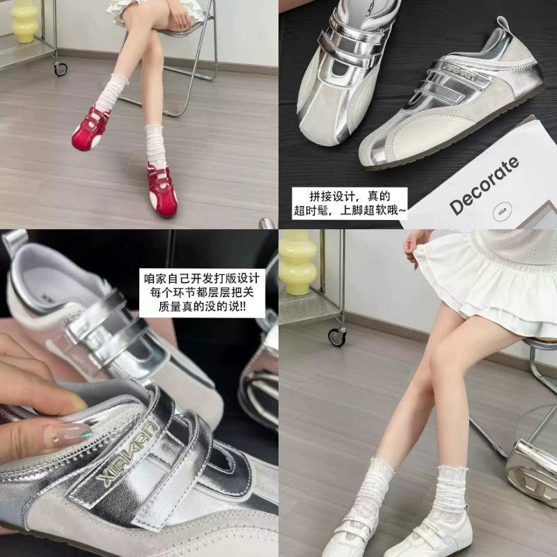 ~ Inner height increase Velcro hollow sports Mary Jane shoes women's summer versatile casual