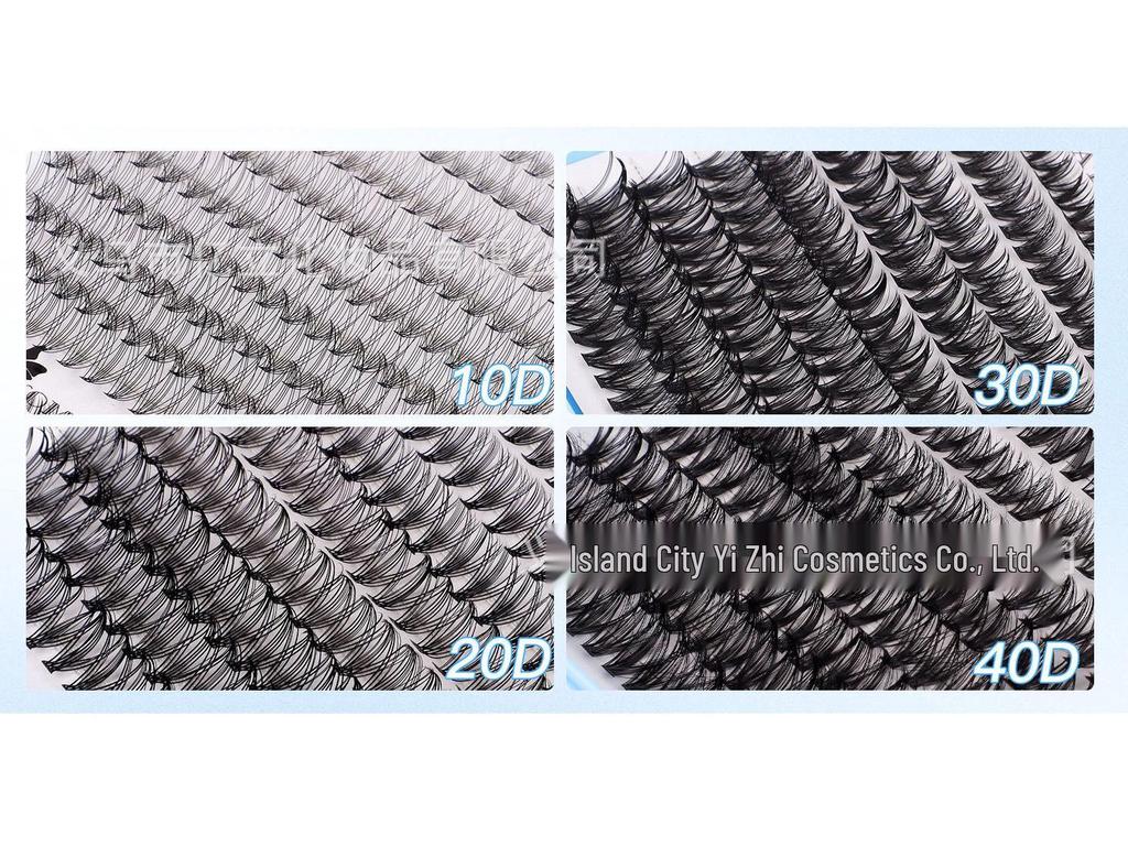DIY Natural Dense Cluster False Eyelashes, Self-Adhesive 720 Segmented 10150D Curl, Individual Clusters