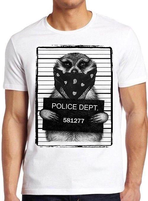 Meerkat Mugshot Gang Funny Gift Cool Retro Vintage Hipster Unisex T Shirt 1824 XXL
