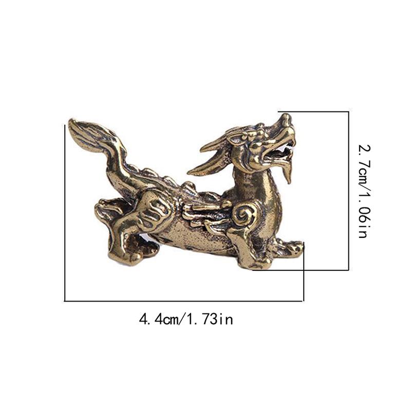 Retro mosazná čínská starověká bestie létající Pixiu domácí dekorace ozdoby měděné figurky zvířat socha Fengshui