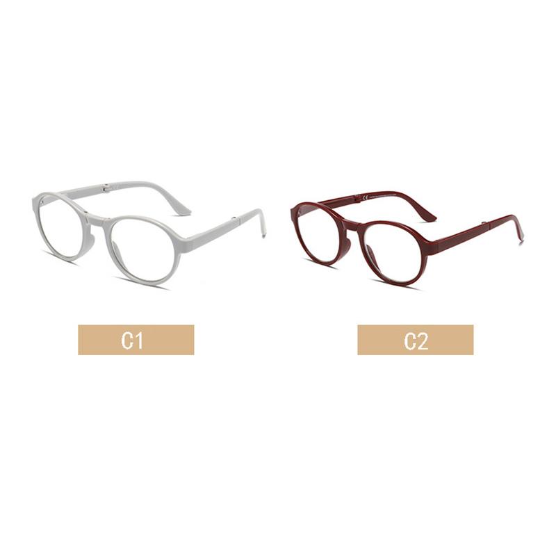3Pcs High-Definition Round Reading Glasses Unisex Ultralight Presbyopic Eyeglasses Portable Foldable Vision Care Reader Eyewear