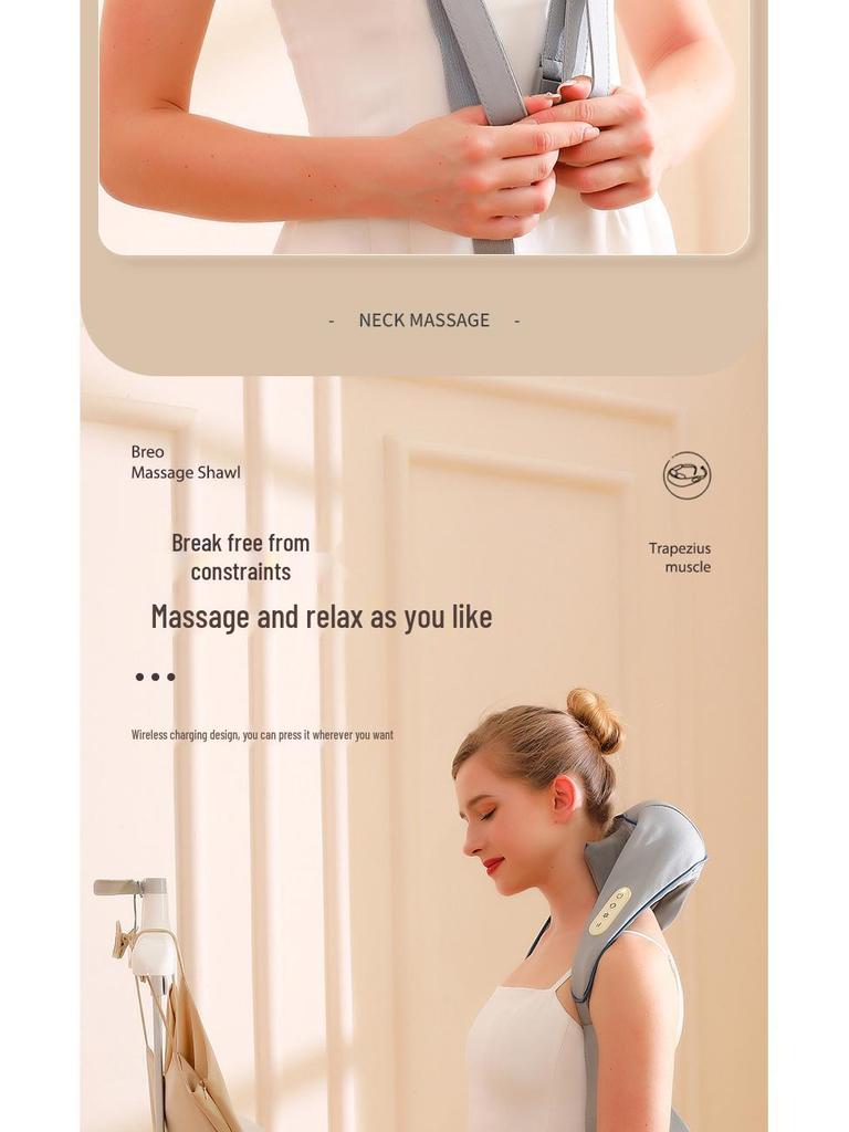 Multifunctional Trapezius & Neck Massager with Heat Therapy