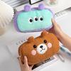Cute Cartoon Plush Bear Pencil Case Multifunction Creative Large Capacity Plush Pen Bag Supplies School Stationery Storage Bag