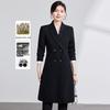 Women's Mid-Length Wool Blend Winter Coat