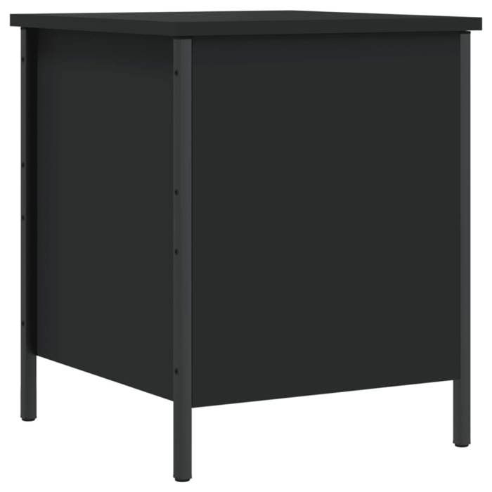 VidaXL Black Storage Bench 40x42.5x50 Cm Engineered Wood, Bench, Storage Bench, Hallway Seat, Entryway Bench 839008