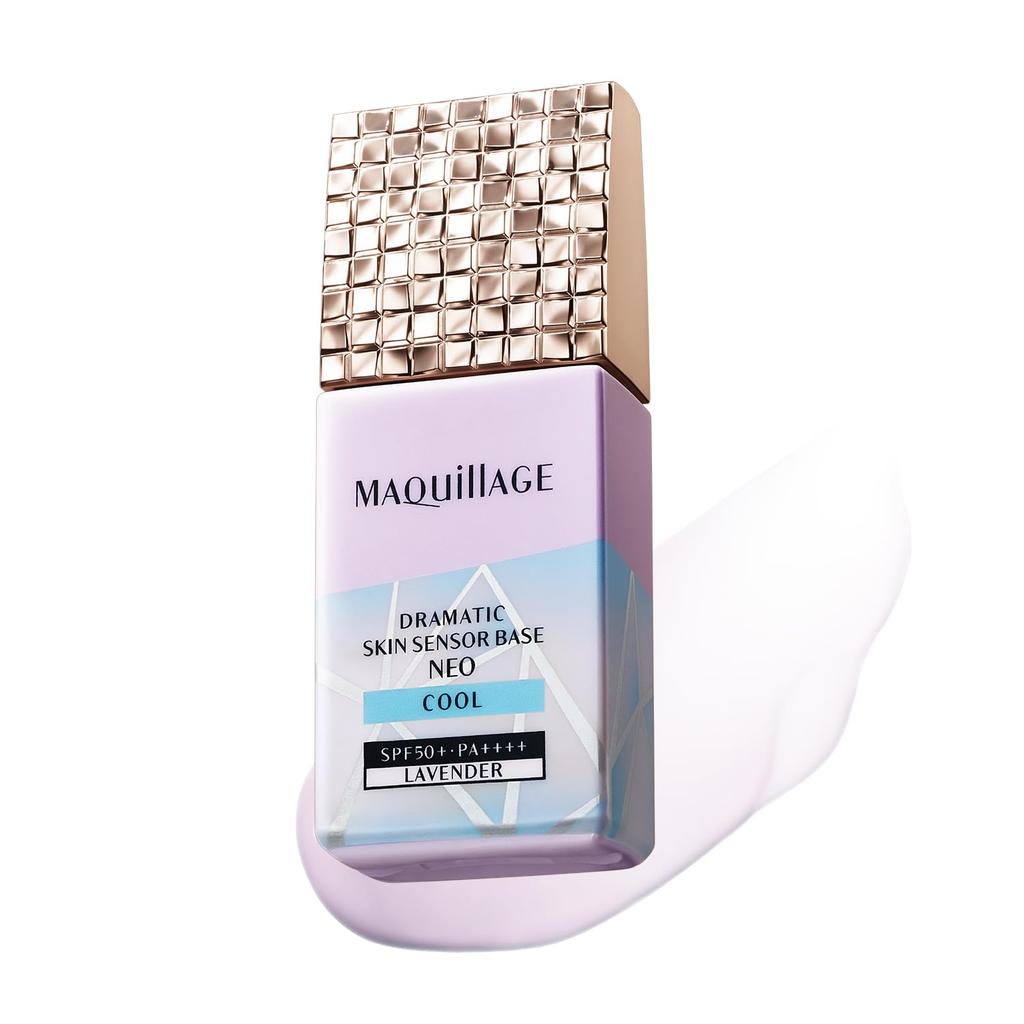 MAQUILLAGE Dramatic Skin Sensor Base NEO Cool Lavender 25mL Liquid Makeup Base Shine UV Pore Subtle Citrus Floral Scent SPF50+ PA++++ - Long-lasting,