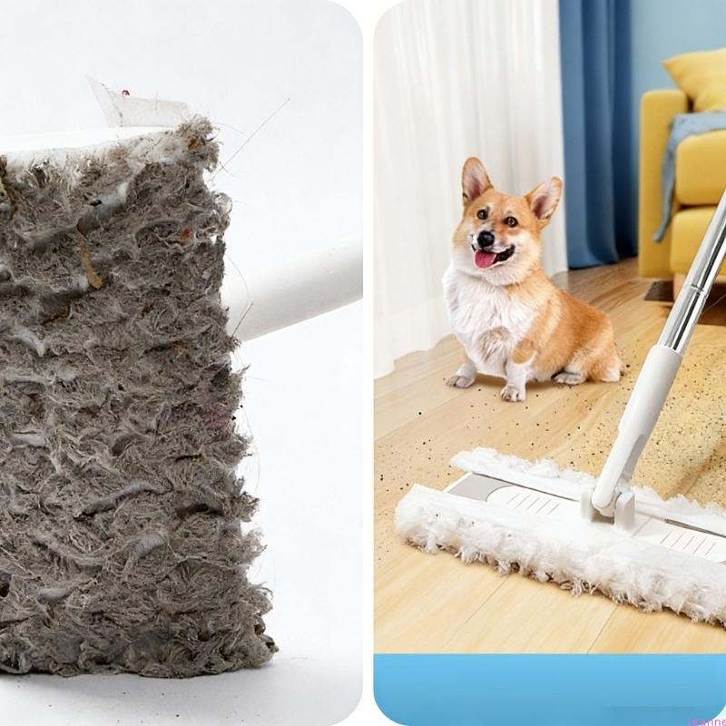 Pack of 40 High Performances Dry Sweeping Cloths for Dust and Pet Hair Removal with Enhancing Statics Absorption Home Use