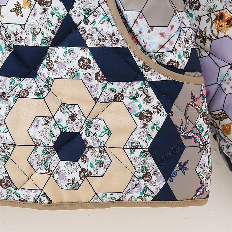 Двусторонняя свободная хлопковая куртка с принтом — фото 18