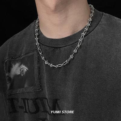 Hip Hop Titanstahl Halskette Für Mann Frau Trend Wickel Seil Knoten Halsband Kette Unisex Choker Kpop Zubehör