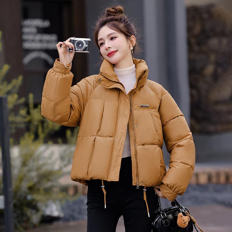 Contrast color cotton clothes women's short winter new loose leisure college style thickened bread clothes jacket