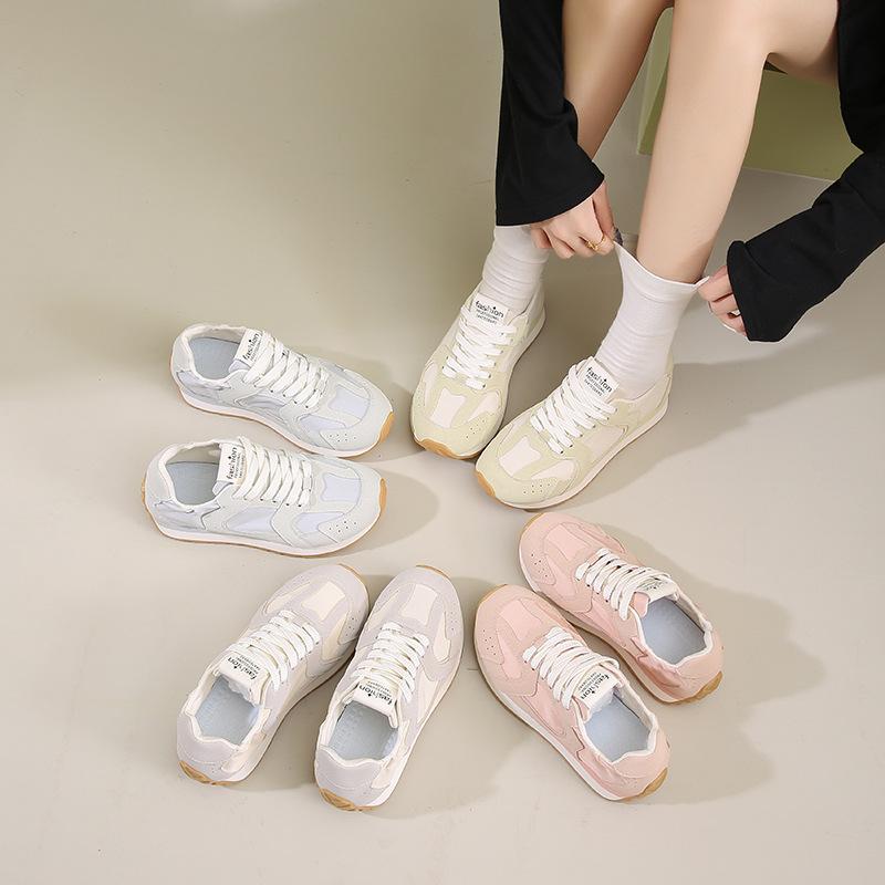 Is the new board shoes women's spring student sports running shoes casual shoes platform height increase F-