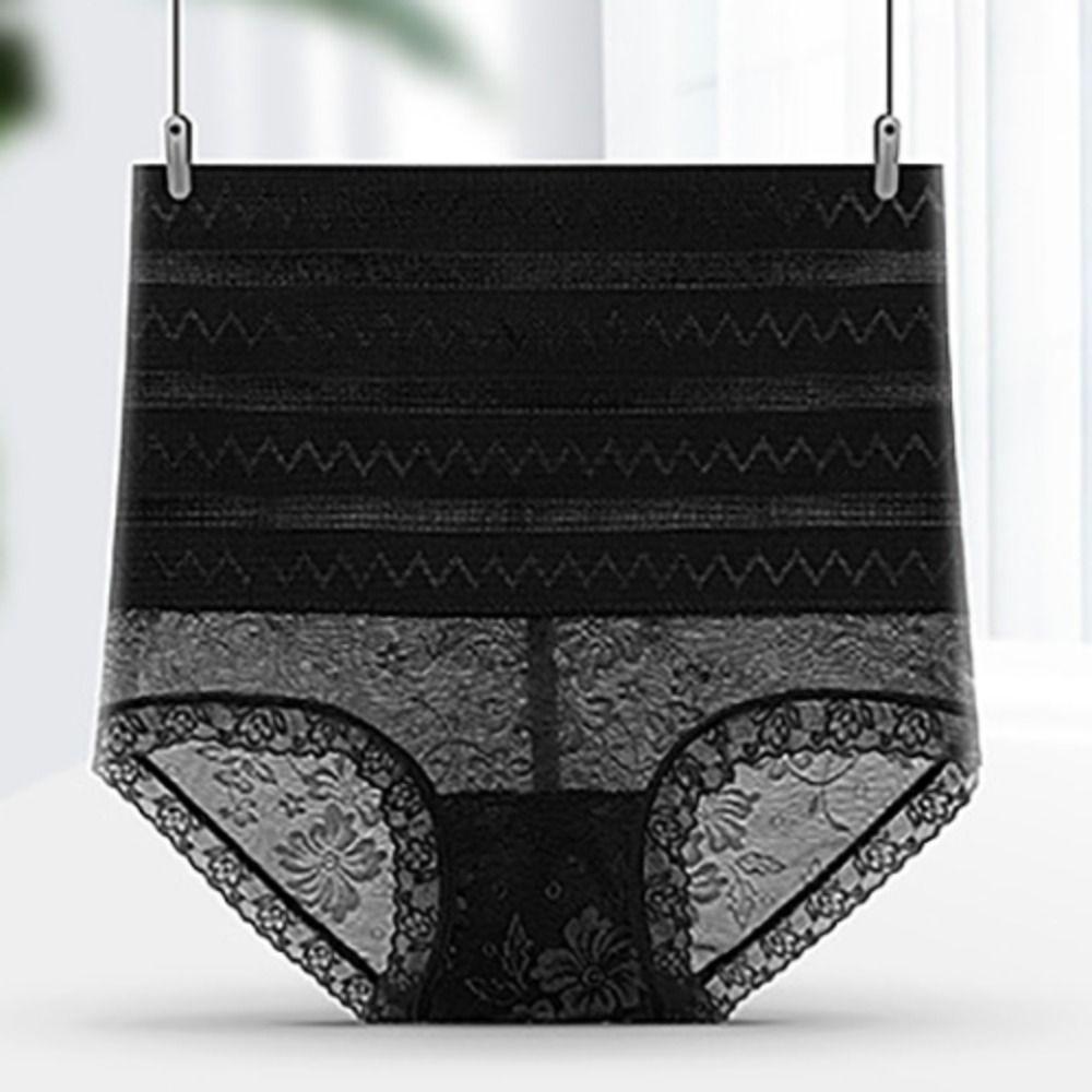 Wave Stripe Postpartum Body Shaper High Waist Seamless Underpants Tummy Control Underwear  Women