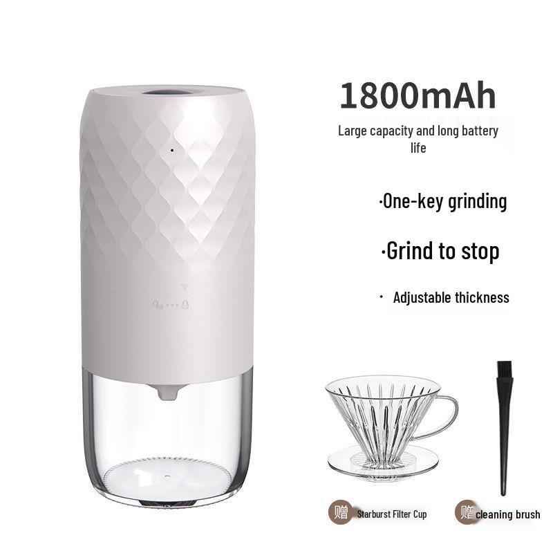 Compact Hand-Cranked & Automatic Coffee Bean Grinder for Home Use