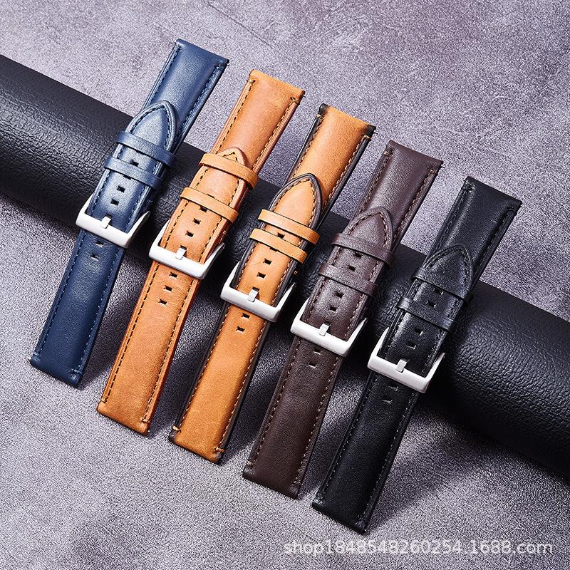 High-End Calfskin Leather Strap Is Suitable For Fossi/20Mm24Mm Matte Bottom Soft Quick Release