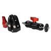 Super Camera Clamp Mount Rustproof Adjustable Double Ball Head Adapter for Camera Light Flashlights