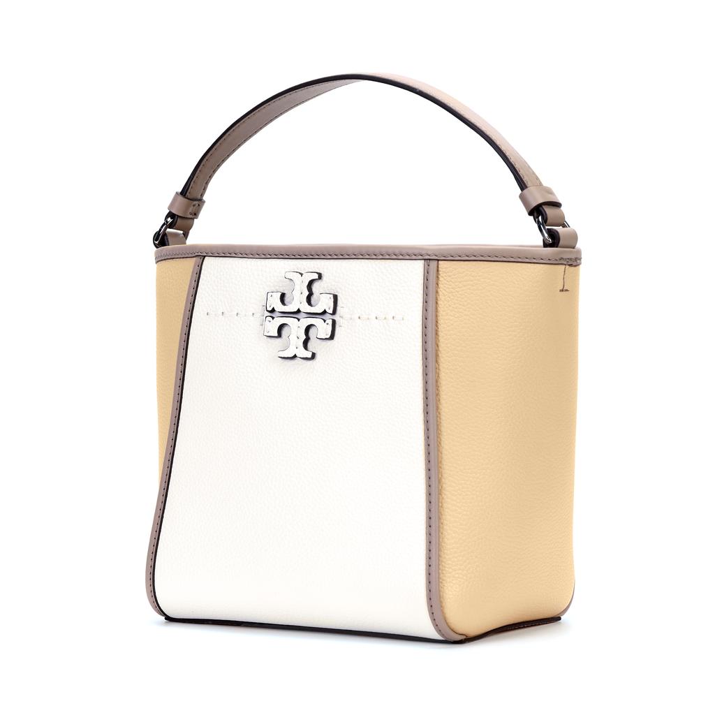 Tory Burch Mcgraw Adjustable Detachable Shoulder Strap Magnetic Closure Color Block Leather Shoulder Crossbody Handbag Small Women Handbags 154683-100