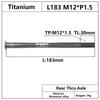 HEPPE MTB Road Bike Titanium Thru Axle Ultra Light Bike Axle 12x142 12x148 Rear Hub Thru Axle Bike Fork 12x100 12x110 Shaft