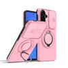 Sliding Camera Cover Armor Case For Samsung Galaxy A17 A27 A37 A57 A16 A26 A36 A56 A35 A55 5G Metal Ring Stand TPU Plastic Coque