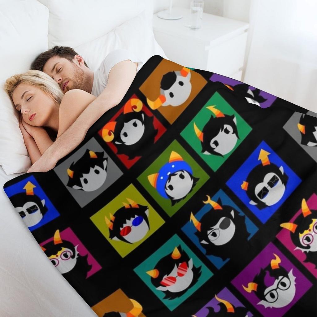 Chibi Homestuck Trolle Überwurfdecke Bett Modische Kinder Nickerchen Haarige Decken