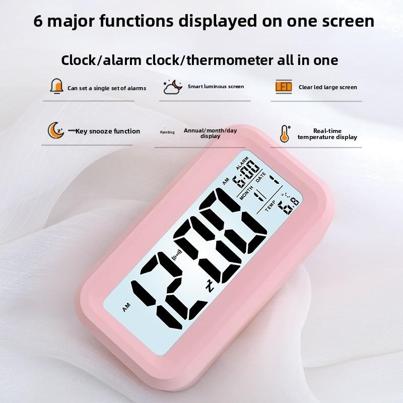 Alarm Digital Rechargeable Clock With Smart Light Sensor Room Gift Decoration