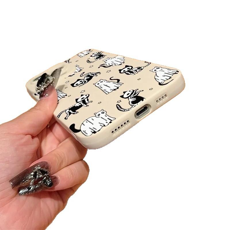 Fun black cat for apple 15 mobile phone case iphone12promax case 14/13/11/XSMAX pupil eye 16
