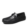 Fashion Casual Leather Men Slip On Shoes Italian Soft Loafers Handmade Moccasins Breathable Comfy Boat Shoes Business Male Driving Shoes