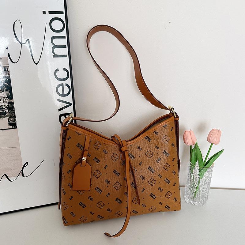 Retro Underarm Bag Women's New Large-capacity Commuter Bucket Bag Versatile Fashion Shoulder Messenger Bag