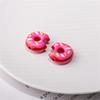 SW17 22mm Hand Painted Donut Acrylic Straight Hole Swimming Circle DIY Bracelet Clothes Beaded Accessories Phone Chain Materials