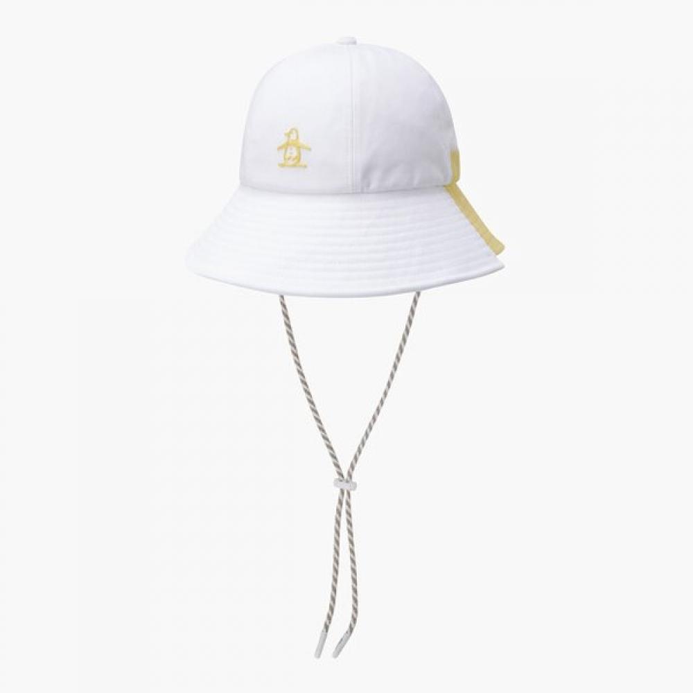 MunSingwear Women S Unbalanced Color Block Wide Bucket Hat White Mq122lcp22