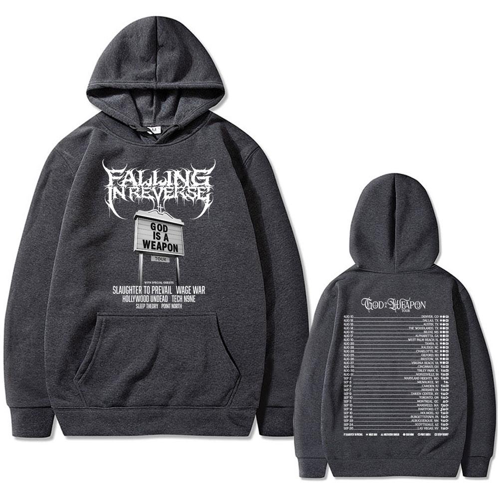 Slavná rocková kapela Falling in Reverse Světové turné Mikina Pánská Dámská Ležérní Oversized Mikina Pánská Gotická Vintage Streetwear