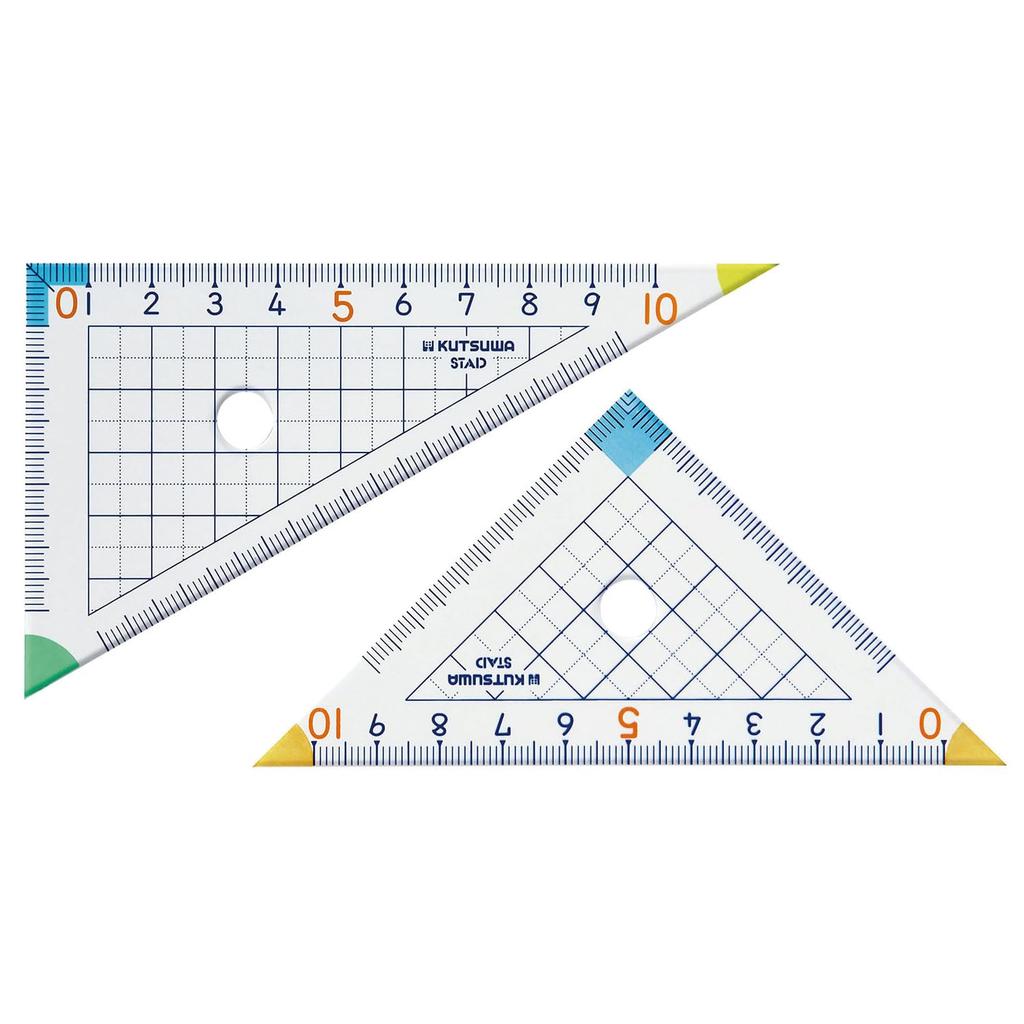 Kutsuwa STAD Arithmetic Triangle Ruler, 10-Pack, HA12A-10P