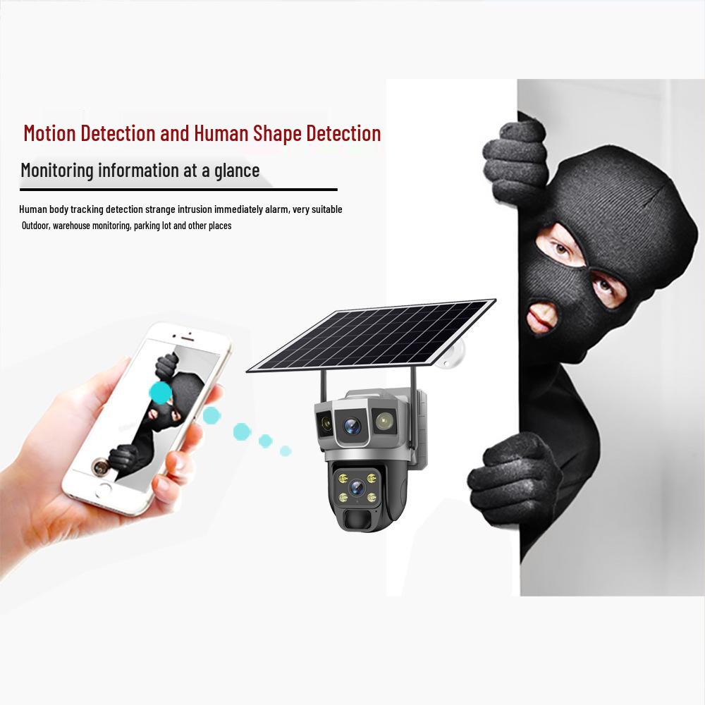 V380 Solar 4G Full-Color Night Vision Camera with All-Day Recording