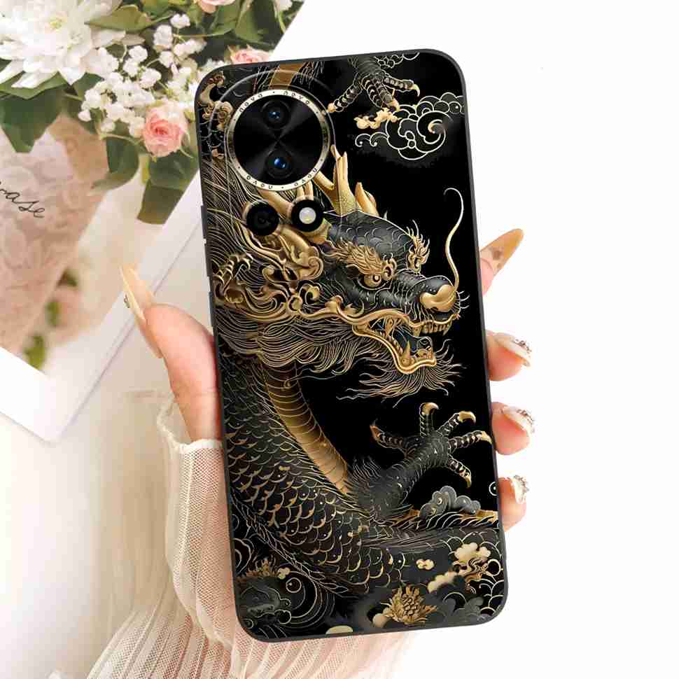 Neu Für Huawei nova 12 5G BLK-AL00 Hülle Luxus Blume Schmetterling Silikon Rückseite Für Huawei Nova12 5G Handyhüllen Bumper