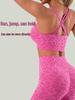 Leopard Print Cross-Strap Sports Bra, Women's Tight-Fit Camisole