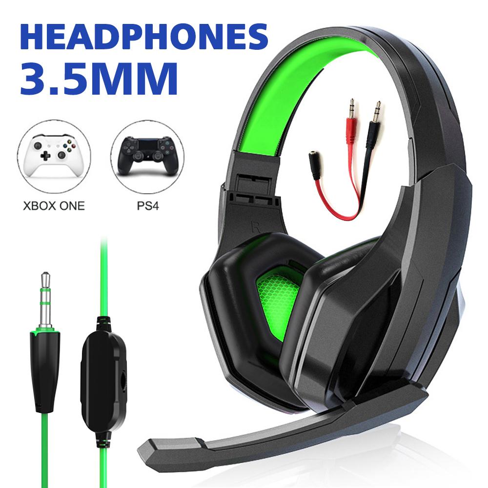Gaming Headphone 3.5mm Wired ANC Active Noise Reduction Earphone HiFi Stereo Gamer Headset with Microphone for PS4 PS5 Xbox PC