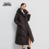 XueZhongFei Women's Mid-length Hooded Down Jacket