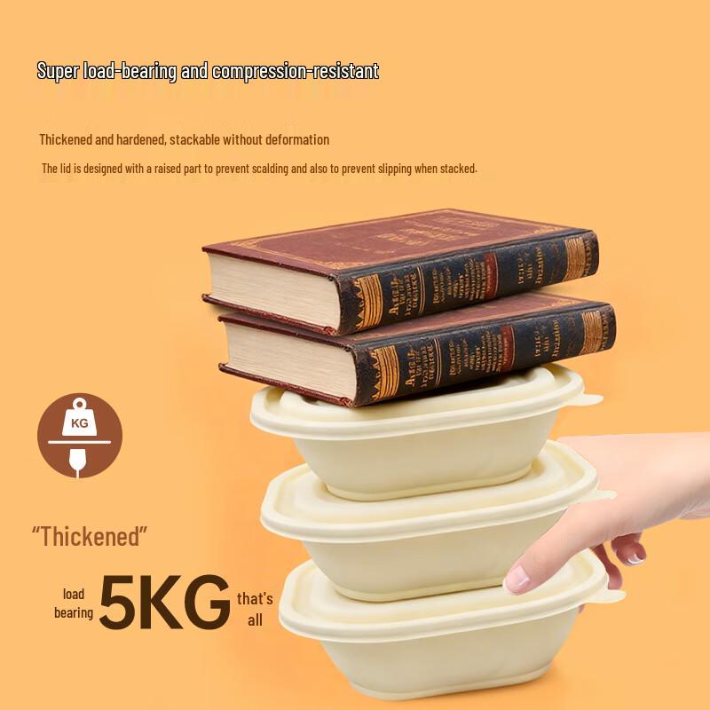 Jiwanggu Biodegradable Corn Starch Round Takeaway Boxes