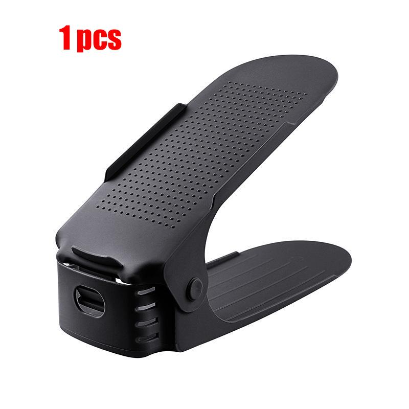 

1/5/10 шт. регулируемая полка для хранения обуви, пластиковая креативная полка для хранения обуви, бытовой органайзер для хранения для прихожей, прихожей, гостиной, спальни 1pcs чёрный