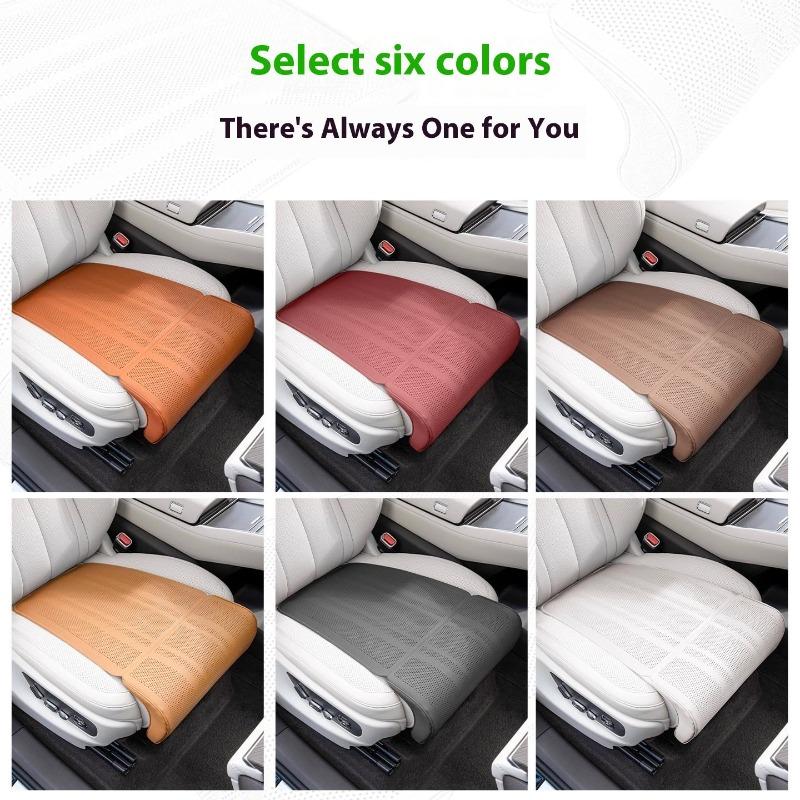 All-Season Luxury Car Leg Rest Pad - Pinhole Ventilated Comfortable Leather Seat Cover with Extended Leg Rest