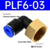 Pneumatischer L-förmiger 90° Luftschlauchverbinder Winkelstück Düse PLF6-01/8-02