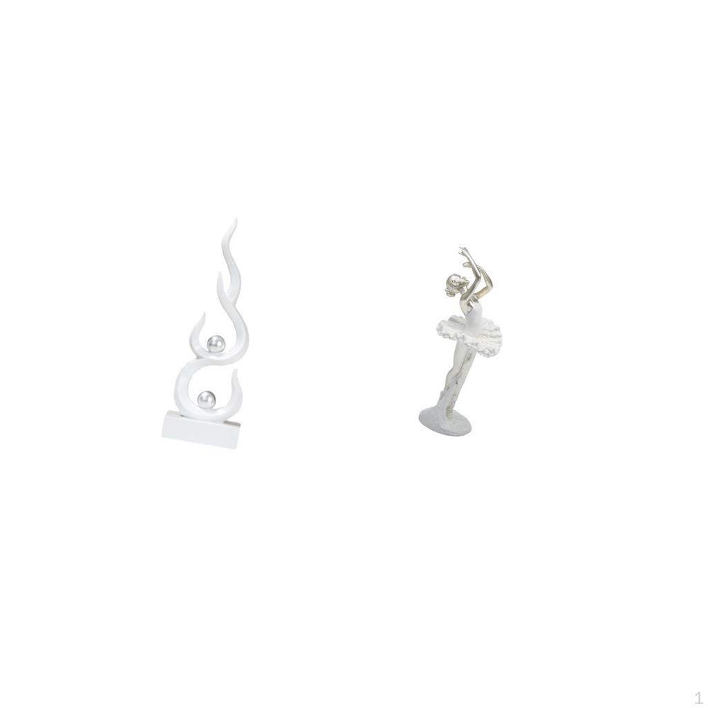 Abstract Fire Ballerina Statue Resin Flame Dancing Girl Figurine Modern Sculpture Craft for Patio