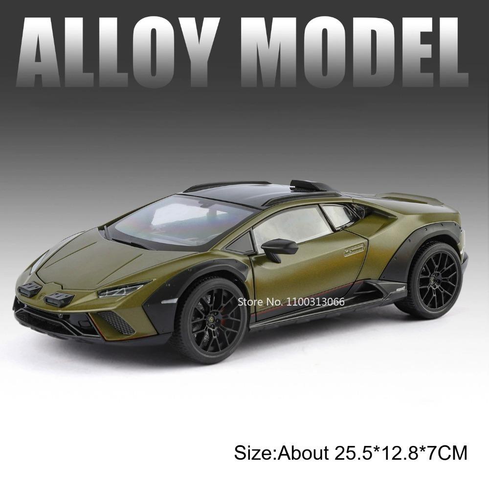 1:18 Lambor Huracan Sterrato Revuelto Cars Models Toys Light Sound Miniature Vehicles Slide Forward Sports Car Kids' Edutainment