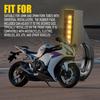2X Front Motorcycle 39mm Fork LED Amber White DRL Turn Signal Light Indicator