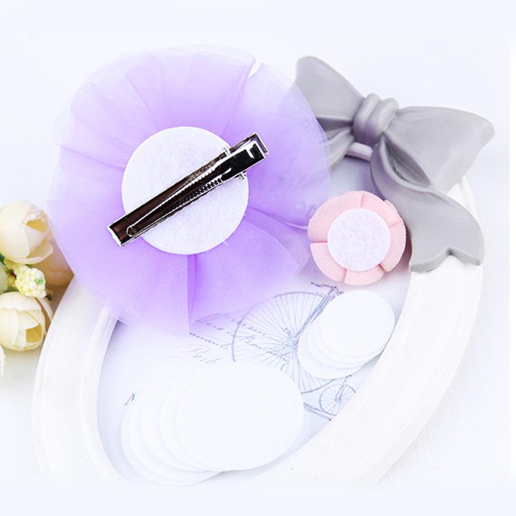 DIY Non-woven Hair Tie Pads and Ribbon Bow Clips