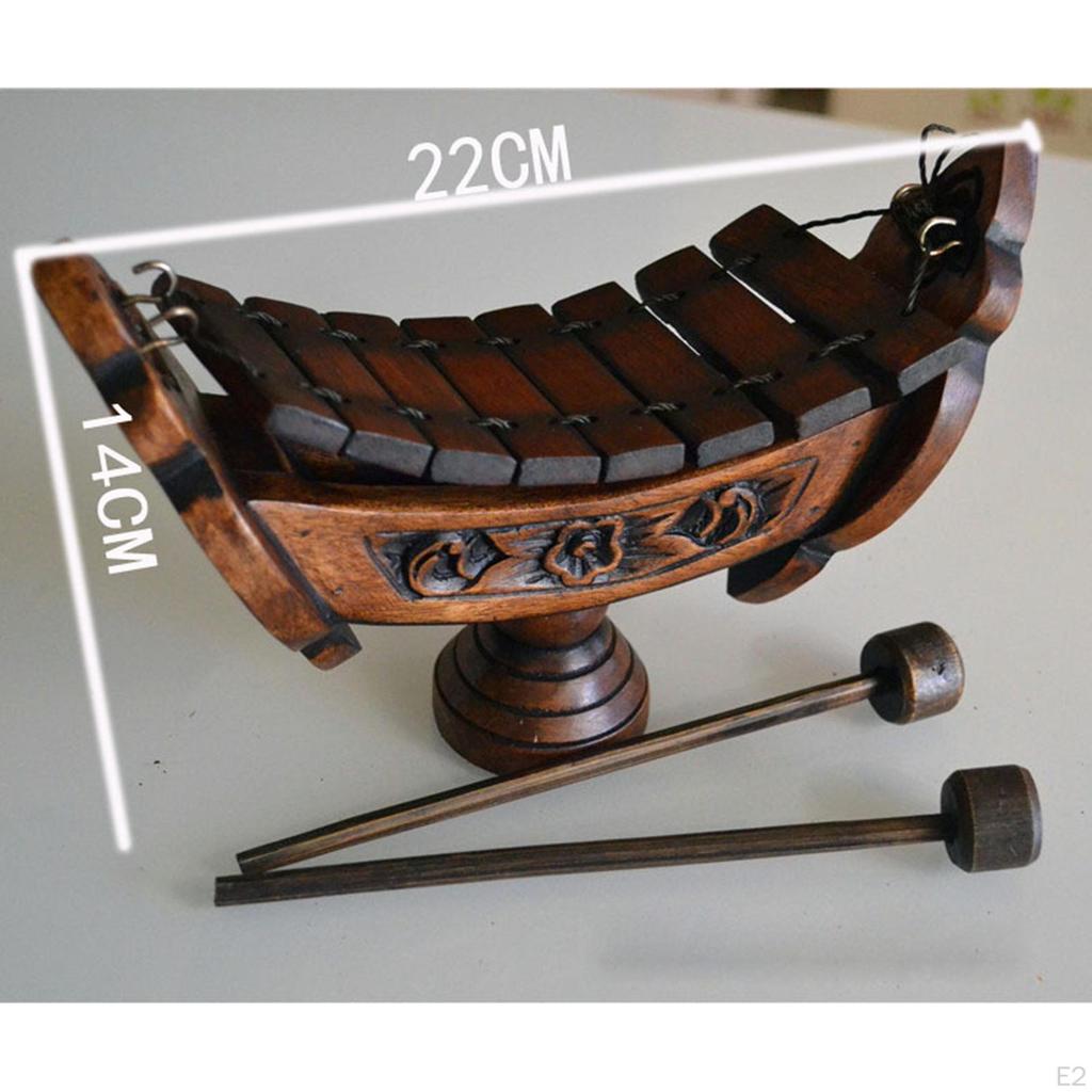 Wooden Xylophone Teak Wood Percussion Musical Instrument Home Decor Decorative Hand Knock