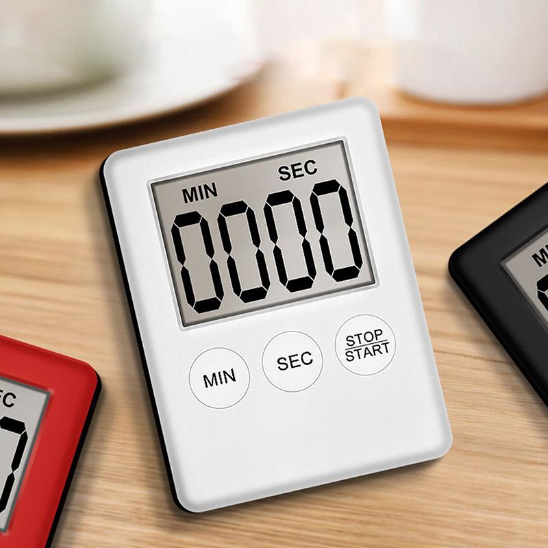 1 stk LCD Digitalt Kjøkkentimer Magnetisk Matlaging Nedtelling Opptellingstimer Klar Høy Alarm Hjemmekjøkken Matlagingstilbehør