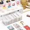 1pc Japanese Style Card Storage Box With Large Capacity Dust-proof Partition Game Card Storage Box Accessories