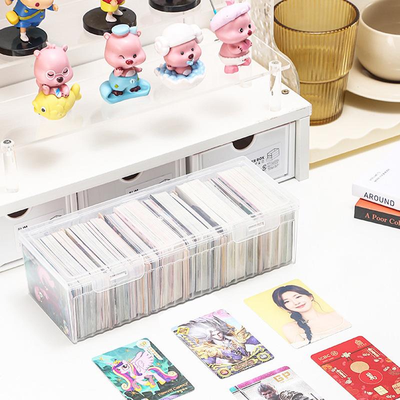 1pc Japanese Style Card Storage Box With Large Capacity Dust-proof Partition Game Card Storage Box Accessories