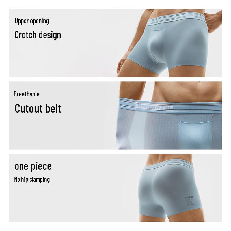 Banale 512 Cool Air Men's Ice Silk Boxer Briefs 3-Pack
